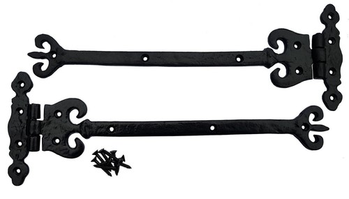 Black antique hinges pair - antique,