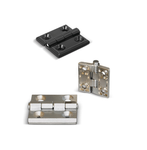 Hinges chrome plated - or, black