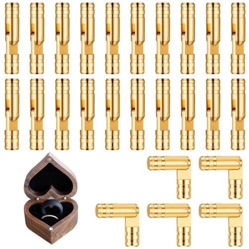 25pcs mini barrel hinges brass - mini,