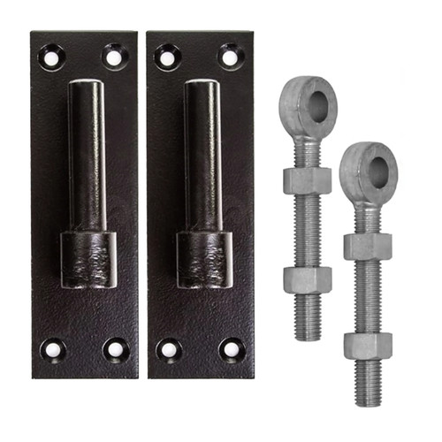 Black gate hinge bracket - black, &