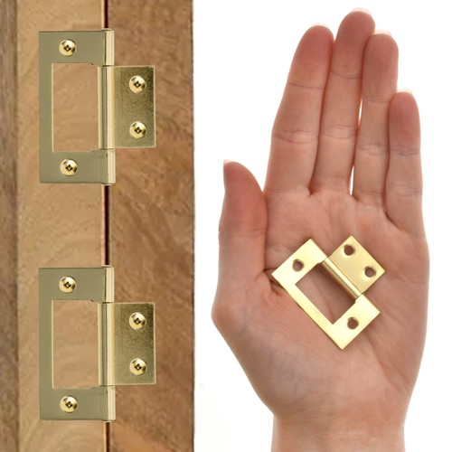 Flush hinge pair brass - pair,