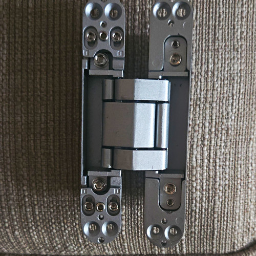 Silver brushed metal concealed - silver,