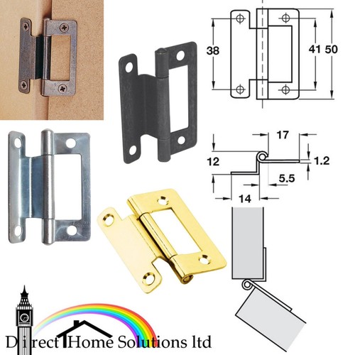 Pair cranked flush hinges - flush,