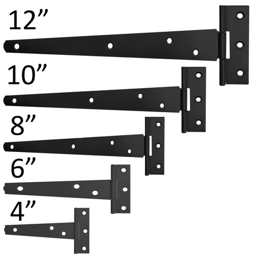 Black tee hinges small - black, small-large