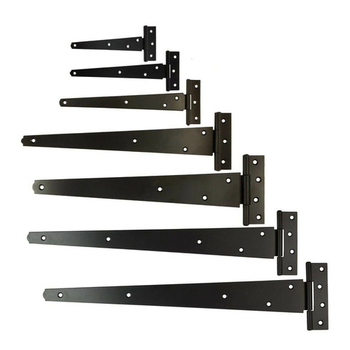 Black tee hinge - black, steel